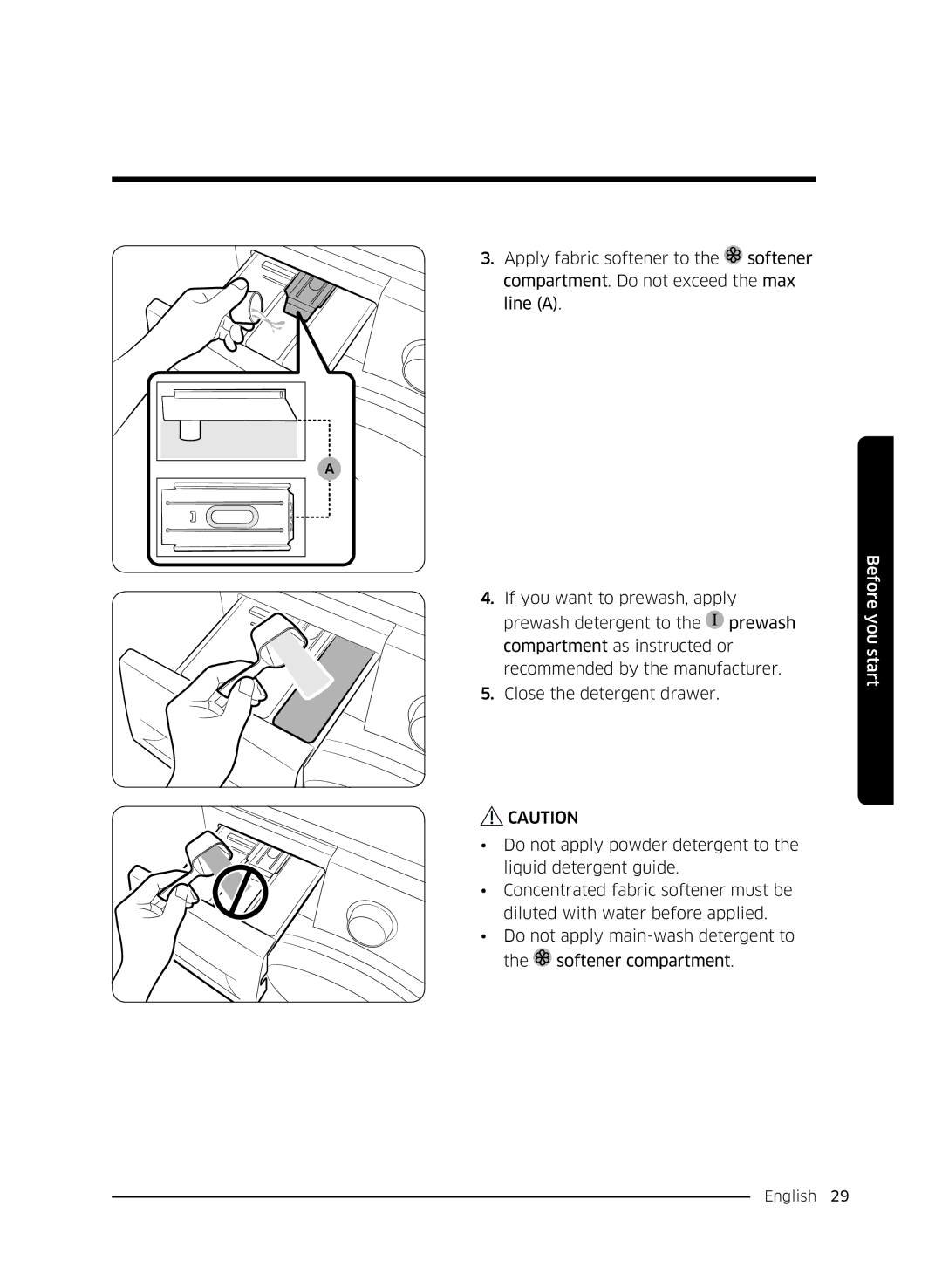 Samsung WW70K5210UW/LE, WW80K5410UW/EO, WW80K5410UW/LV, WW80K5210UW/LE, WW90K5410WW/LE, WW70K5410UW/LE manual English 29  